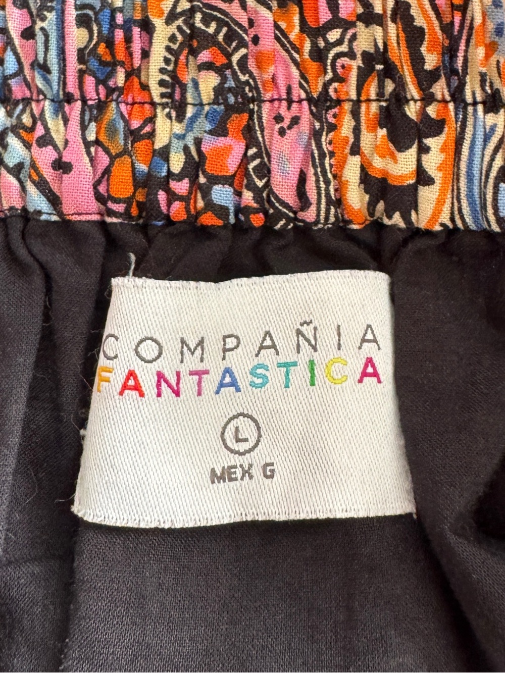 Compañía Fantástica Paisley Wrap Mini Skirt Large Boho Retro Print MultiColor - Picture 7 of 9